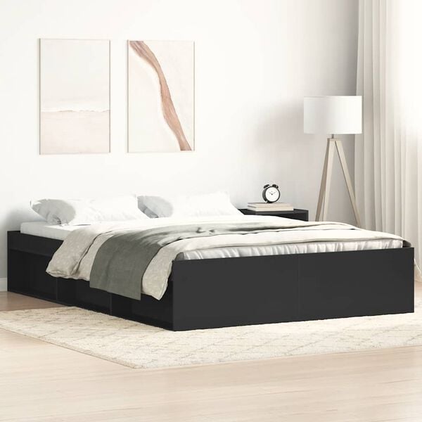 vidaXL Giroletto Nero 135x190 cm Double