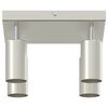 vidaXL Faretto da soffitto Nickel spazzolato 26 x 26 x 16.5 cm Acciaio