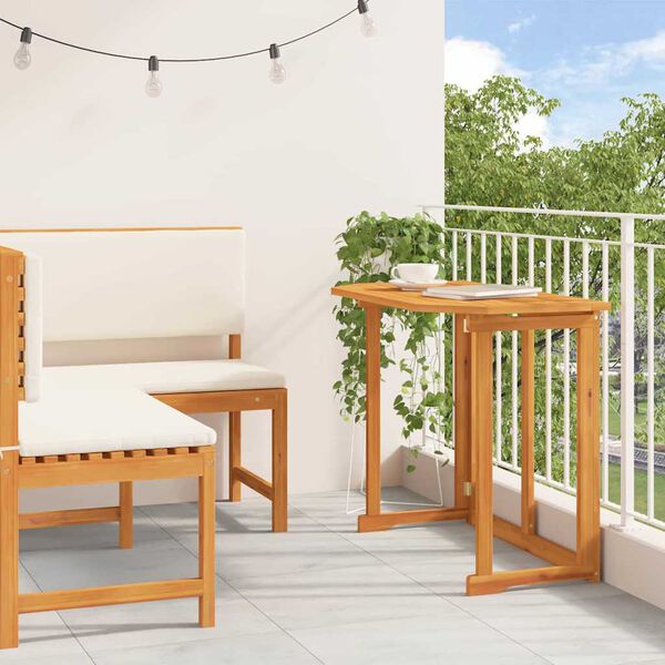 vidaXL Set Panchina da Giardino 2 pcs Marrone Legno di Acacia Massello