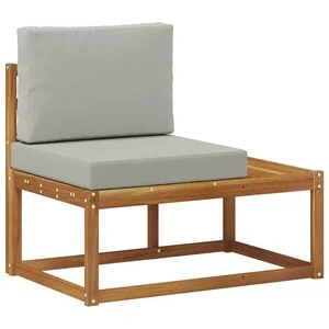 vidaXL Divano da Esterno con cuscino Naturale 91 x 63 x 73 cm