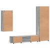 vidaXL Set mobile TV con porta FLORIN Grigio Sonoma Legno multistrato