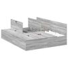 vidaXL Struttura letto con contenitore Grigio Sonoma 135 x 190 cm