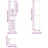 vidaXL Armadietto Bagno Rovere Fumo 30x30x183,5cm Legno tecnico