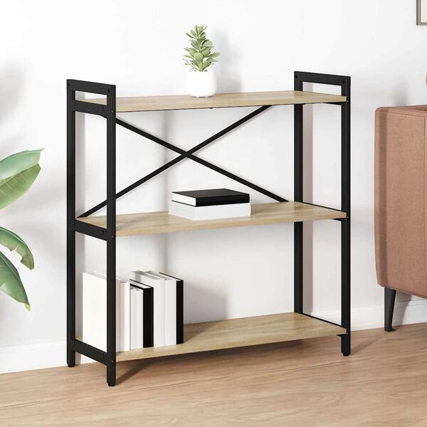 vidaXL Libreria Rovere Sonoma 80 x 30 x 85 cm Legno multistrato