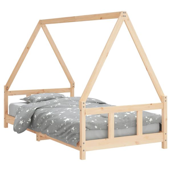 vidaXL Giroletto per Bambini 90x190 cm in Legno Massello di Pino