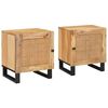 vidaXL Armadio da Notte 2 pcs Naturale 40 x 33 x 46 cm