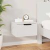 vidaXL Comodini a Muro 2 pz Bianco Lucido 34x30x20 cm