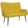 vidaXL Divano a 2 Posti Giallo 115 x 61 x 87 cm Velluto