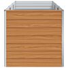 vidaXL Letto Rialzato Giardino 240x80x77 cm in Acciaio Zincato Argento