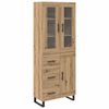 vidaXL Credenza 2 pcs Rovere artigianale 69,5 x 34 x 180 cm
