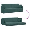 vidaXL Divano-letto da pavimento 200cm Verde Scuro Velluto