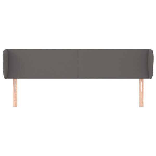 vidaXL Testiera ad Orecchio Grigio 183x23x78/88 cm in Similpelle