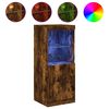 vidaXL Credenza con Luci LED Rovere Fumo 41x37x100 cm
