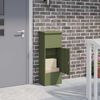 vidaXL Cassetta per pacchi Oliver verde 44,5 x 29 x 110,5 cm Acciaio