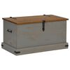 vidaXL Cassapanca HALDEN Grigio 91x48x47 cm in Legno Massello di Pino