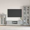 vidaXL Credenza con porta FLORIN Grigio cemento 55,5 x 29 x 103 cm