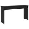 vidaXL Supporto per Tastiera Rovere Nero 130 x 32 x 64 cm
