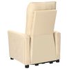 vidaXL Poltrona Alzapersona Massaggiante Crema in Tessuto