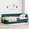 vidaXL Cornice del letto ad angolo Verde Scuro 90 x 200 cm Tessuto