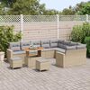 vidaXL Set Divano da Giardino 12 pcs Beige polyrattan