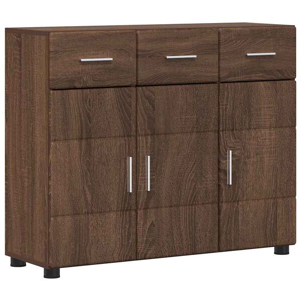 vidaXL Credenza Rovere Marrone 88,5 x 30,5 x 73 cm Legno multistrato