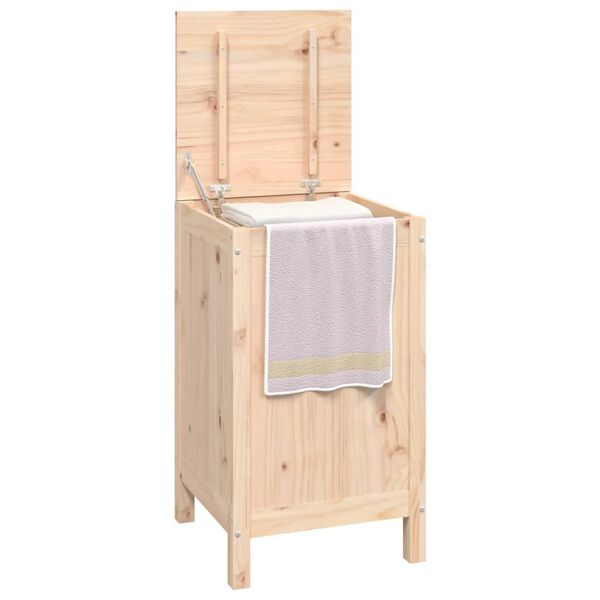 vidaXL Contenitore per Bucato 44x44x76 cm Legno Massello Pino