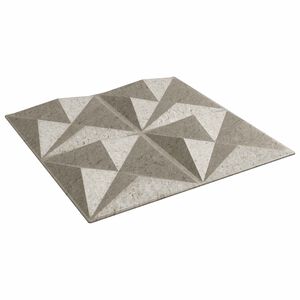 vidaXL Pannelli da parete 12 pz 50 x 50 cm Beton Origami Schiuma XPS