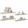 vidaXL Scaffali a Parete 4 pz Rovere 120x23,5x3,8 cm in MDF