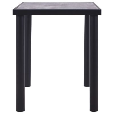 vidaXL Tavolo da Pranzo Nero e Grigio Cemento 120x60x75 cm in MDF