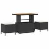 vidaXL Set Divano da Giardino 8 pcs Nero polyrattan