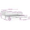 vidaXL Divano Letto Estraibile con Cassetti senza Materasso 90x200 cm
