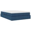 vidaXL Letto con contenitore e materasso Blu 140 x 200 cm Poliestere