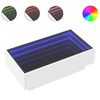 vidaXL Tavolino Salotto con LED Bianco 90x50x30 cm Legno Multistrato
