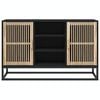 vidaXL Credenza Nera 105x30x65 cm in Legno Multistrato