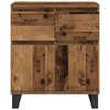 vidaXL Credenza con cassetto Legno vecchio 60 x 35 x 70 cm