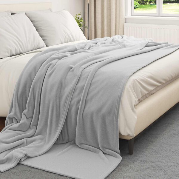 vidaXL Coperte da Pile 6 pcs Grigio 240 x 270 cm Panno