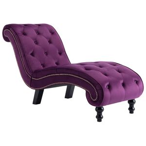 vidaXL Sdraio Viola in Velluto