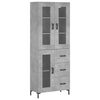 vidaXL Credenza Grigio Cemento 69,5x34x180 cm in Legno Multistrato