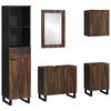 vidaXL Set di mobili per il bagno 5 pcs Bianco Legno multistrato