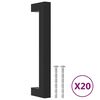 vidaXL Maniglie per Mobili 20 pz Nere 128 mm in Acciaio Inox