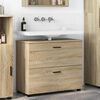 vidaXL Mobile da Bagno con cassetto Rovere Sonoma 76,5 x 35 x 64 cm