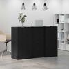 vidaXL Banco Reception Rovere Nero 155x50x103,5 cm Legno Multistrato