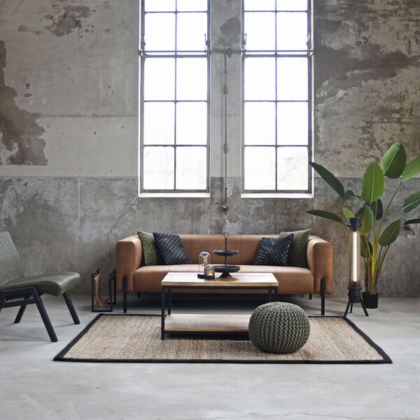 LABEL51 Pouf a Maglia in Cotone M Verde Militare