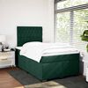 vidaXL Giroletto a Molle con Materasso Verde Scuro 120x200 cm Velluto