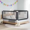 vidaXL Sponda Letto Sicurezza Bambini Grigio Scuro 180x25 cm Tessuto