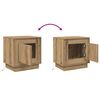 vidaXL Armadio da Notte 2 pcs Rovere artigianale 44 x 34,5 x 45 cm