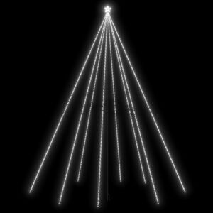 vidaXL Luci Albero di Natale Interni Esterni 1300LED Bianco Freddo 8 m