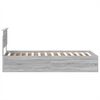 vidaXL Struttura del letto Grigio Sonoma 75 x 190 cm Legno multistrato