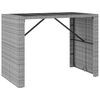 vidaXL Set Bar da Giardino 7 pz con Cuscini in Polyrattan Grigio