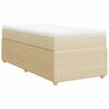 vidaXL Giroletto a Molle con Materasso Crema 80x200 cm inTessuto